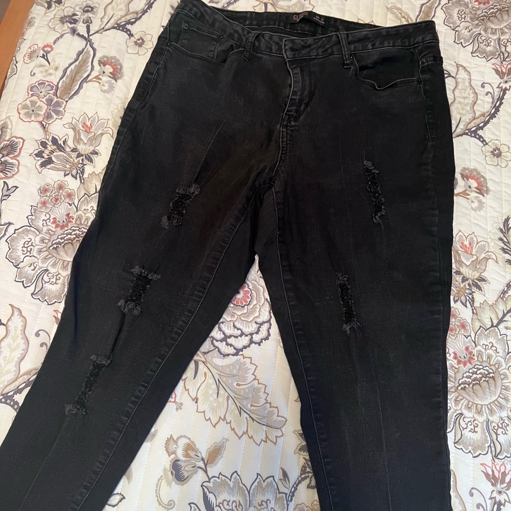 Black vintage jeans brand Ci Sono size 14 worn once.